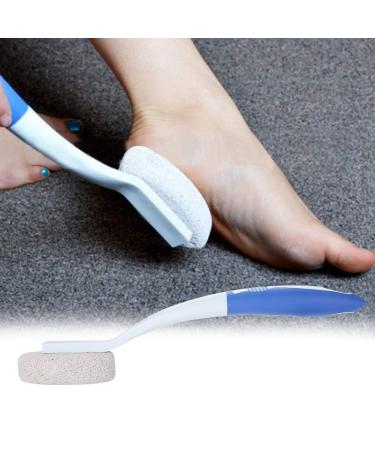 Premium Long Stem Foot Brush & Bimsstein - Removes Dead Skin Cleans & Massages Feet | Best Foot Care Tool for Healthy Skin - Buy Online on GoSupps.com