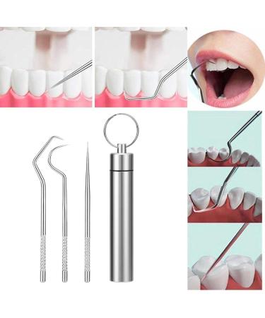 304 Steel Toothpick Cleaning Set | Portable Key Trailer Outdoor Cleaning Tool Kit - J5X4 Keychain - Buy Online on GoSupps.com