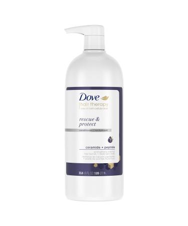 Dove Hair Therapy Serum + Conditioner Hair Care For Split Ends and Damaged Hair Rescue and Protect Visibly Repairs Hair in 1 Minute 33.8 fl oz - Buy Online on GoSupps.com