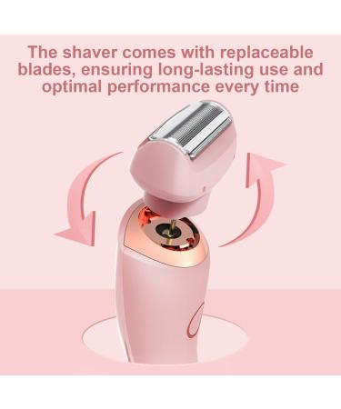 Layhou 2-in-1 Ladies Razor | Waterproof Painless Epilator for Face Bikini & Legs - Pink - Buy Online on GoSupps.com