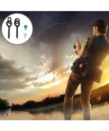 Fysl 140-Piece Fishing Hook Set | Includes 40 Thread Bait Screws & 100 Hook Stoppers | Circle & Oval Jig Hooks for Ultimate Fishing Gear - Buy Online on GoSupps.com