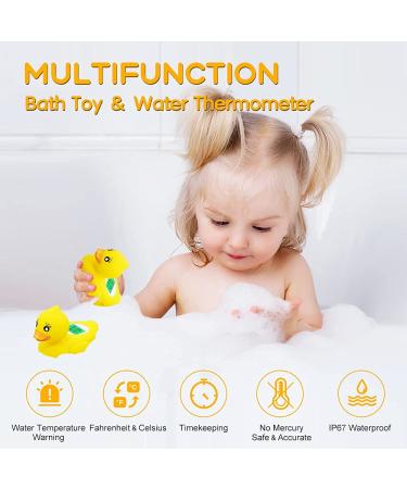 BabyElf Floating Duck Bath Thermometer - Safe Water & Room Temp for Infants + 2 Extra Toy Ducks - Buy Online on GoSupps.com