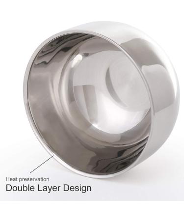 Men's Stainless Steel Shave Soap Cup - Durable, Shining, Heat Insulated | Smooth Shaving Mug Bowl - Small Size | Akstore (Pack of 1) - Buy Online on GoSupps.com