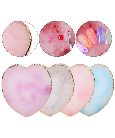 Nail Art Plate - Delicate Resin Heart Styling Tray in Purple | Long-lasting & Durable Nail Color Tool for Creative Designs - Buy Online on GoSupps.com