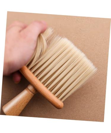 Minkissy 2-Piece Vintage Dusting Brush Set for Men - Soft Cleaning Tool for Mustache Beard & Haircut - Wooden Handle 10.6x4.7cm - Ideal for Home Grooming - Buy Online on GoSupps.com