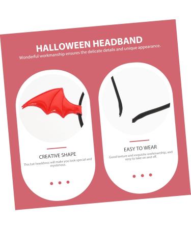 Holibanna 5 Sets Bat Headband Collar Hair Accessories for Prom Bat Wing Hair Bands Black Accessories for Women Halloween Bats Prom Hair Accessories Outfit Headdress Halloween Leather Red - Buy Online on GoSupps.com