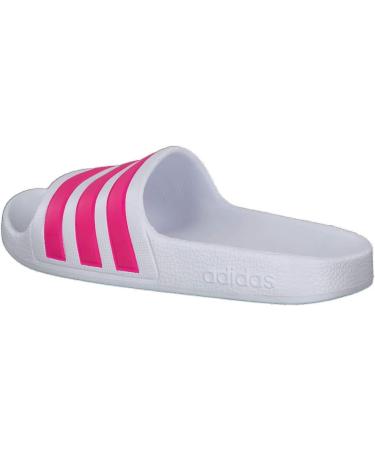 Adidas Unisex Kinder Adilette Aqua Slides - Kids Sandal 29 EU - Ftwr White/Real Magenta | International Shipping Available - Buy Online on GoSupps.com