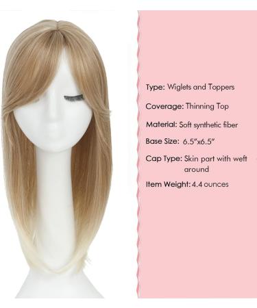 18 inch Hair Topper for Thinning Hair | Women's Hair Pieces for Extra Volume | Natural Straight Blend Blonde | Super Soft Feel | 6.5x6.5 Inch - Buy Online on GoSupps.com