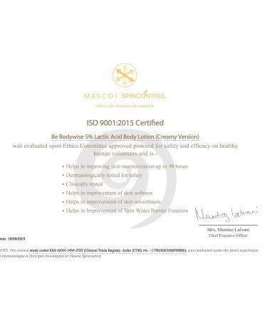 Be Bodywise 5% AHA Body Lotion - 48Hr Moisture Improves Texture with Lactic Acid & Aloe Vera | 200ml - Shop Internationally - Buy Online on GoSupps.com