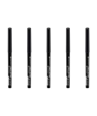 essence essence Long-Lasting Eye Pencils No. 01 Black Long-Lasting Definer Vegan Waterproof No Microplastic Particles Nano-Particle 5 x 0.2 g