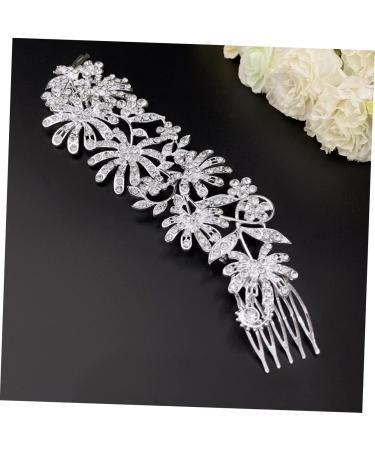 Ipetboom Pearl Hair Accessories Comb Bride Hair Clip Silver Barrettes Bridal Hair Clip Silver Hair Clips White Hair Accessories Alloy Wedding Bridesmaid Wedding Hair Comb - Buy Online on GoSupps.com