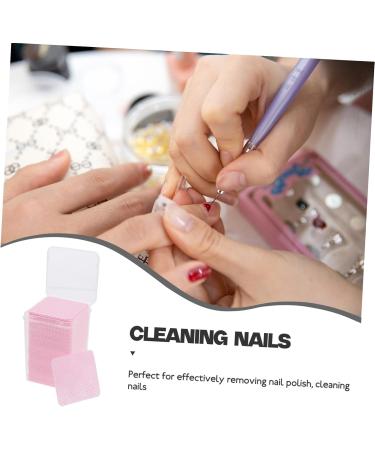 minkissy 2 Boxes Nail Wipes Cleaning Wipes Travel Wipes Gel Nail Polish Nail Polish Remover Nail Pads Polish Remover Pads Dip Powder Nail Remover Gel Polish Remover for Nails Cotton 4.80X4.80X0.10CM Pink - Buy Online on GoSupps.com