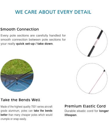 BRILLIANCE4U 14ft 8.7in Pre-Assembled Aluminum Tent Pole Replacement - 7001 T6 Heated Tent Rod - Buy Online on GoSupps.com