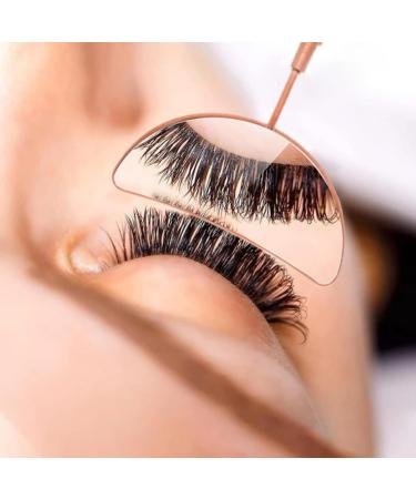 Rose Gold Stainless Steel Eyelash Inspection Mirror - Moon Shape Beauty Lash Extension Tool - Buy Online on GoSupps.com