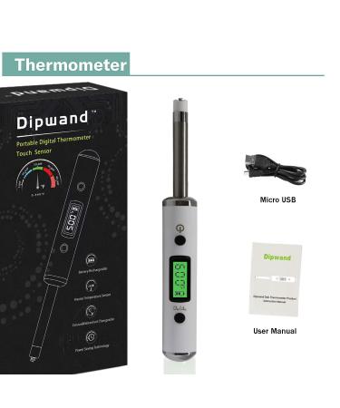 Dipwand Surface Temperature Reader | Portable Thermometer with Long Probe Sensor, RGB Backlight LCD Screen White - Buy Online on GoSupps.com