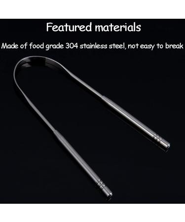 Premium Stainless Steel Tongue Cleaner - Best Oral Hygiene Tool for Adults | 13x6.5cm Tongue Care - Buy Online on GoSupps.com