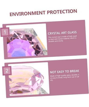 Ipetboom 1pc Nail Art Crystal Cup Glass Dappen Dish for Acrylic Clear Container Shot Glass with Lid Nail Liquid Bowl Glass Dappen Cup Small Crystal Art Glass Variety Pink Love Cup 7.5x6cm Pink - Buy Online on GoSupps.com