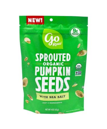 Go Raw, Sprouted Pumpkin Seeds with Sea Salt, Organic, 4Oz