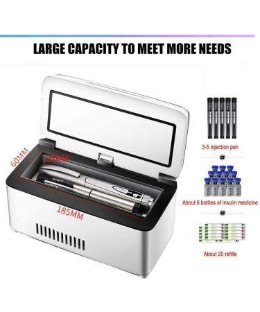 Insulin Cooler Refrigerated Box Medicine Box Refrigerator Mini Electric Portable Travel Car Refrigerated Medicine Chest Ice Diabetic Syringe Case Home Battery*1 Battery*2 - Buy Online on GoSupps.com