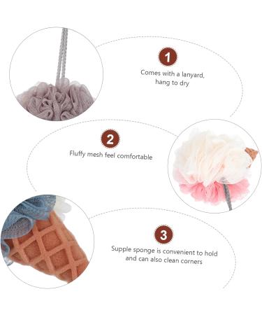 Buy Housoutil Bath Ball Scrubber & Shower Puff | Durable Body Scrubbers in Assorted Colors for Spa & Bath - Buy Online on GoSupps.com