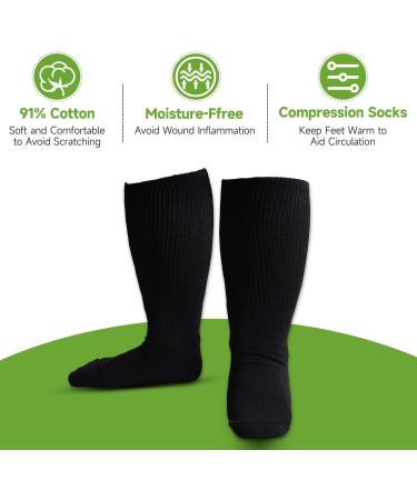 FENGLE Diabetic Socks for Swollen Feet | Funny Hospital Socks with Grips for Men & Women | 4 Pairs - Buy Online on GoSupps.com