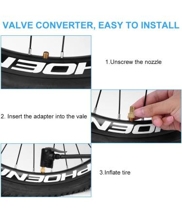 Flintronic Brass Bicycle Valve Adapter - 3 Pack | Durable Brass Auto Ventile Valve with Sealing Ring | Gold Finish for Bikes & Cars - Buy Online on GoSupps.com