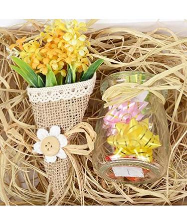 300g Natural Raffia Paper Ribbon for Florist Bouquets & Christmas Crafts - 6x50g Packs - Buy Online on GoSupps.com