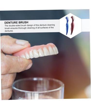 Plafope 4-Piece Prosthesis Toothbrush Set | Double-Sided Cleaner for Braces & Prostheses | Travel-Friendly Brush - Buy Online on GoSupps.com