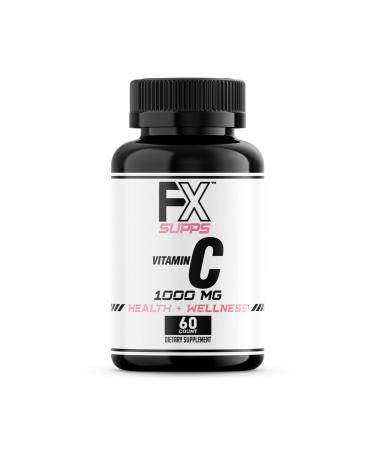 FXSUPPS Vitamin C 1000 mg (1 Pack of 100 Capsules) | Vegan-Friendly Vitamin C Supplement for Adult Men and Women | Supports Immune System Improves Mood and Improves Skin Health 60 Count (Pack of 1)
