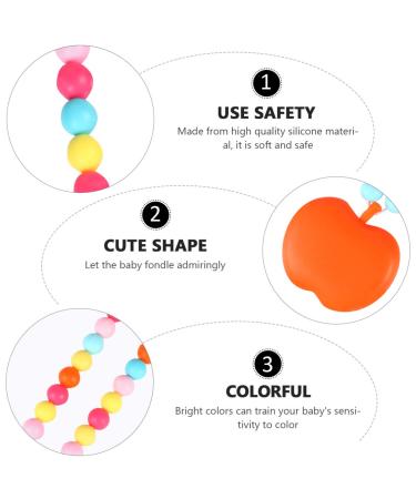 Healifty Silicone Baby Teether Chain Necklace Toy - Colorful & Chewable (3pcs) - Buy Online on GoSupps.com