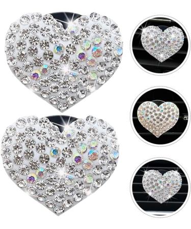 Buy SOLUSTRE Bling Heart Air Vent Clips - 2pcs Car Decoration & Freshener Accessories for Stylish Interior Decor - Buy Online on GoSupps.com