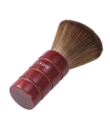 Beavorty dusters for cleaning Hair Cutting Brush Neck Duster Neck Brush Salon Brush hair brush face Wooden M Red