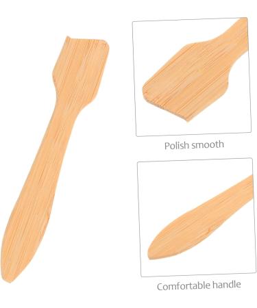  PACKOVE PACKOVE 5 Pieces Spatula for Facial Mask Eye Mask Massage Spoon Face Mask Spoon Skin Care Spatula Makeup Spatula Small Facial Spatula Makeup Mixing Spoons Light Brown Wooden - Buy Online on GoSupps.com