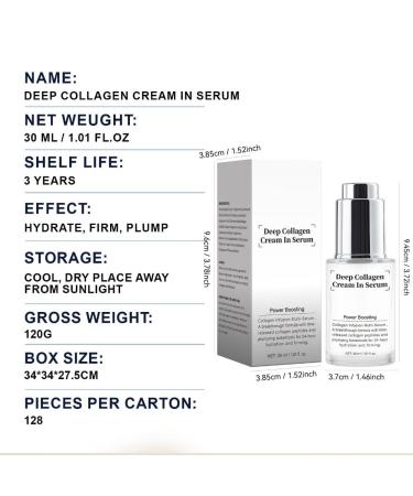 2PCS Collagen Anti Wrinkle Serum Fast Absorbing Non Sticky Moisturizing Strengthen Skin Barrier Skin Tightening 30ml - Buy Online on GoSupps.com