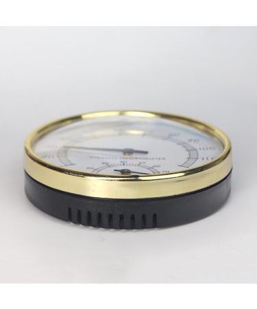 Thermometer & Hygrometer for Sauna - 10.2 cm Gold Metal Housing | Accurate & Stylish Sauna Accessories - Buy Online on GoSupps.com