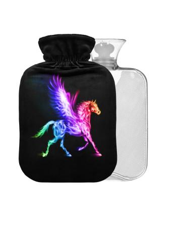 Fire Horse Hot Water Bottle with Cover 2L Large Hot Water Bag for Pain Relief Bed Hand and Feet
