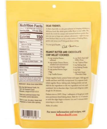Bob's Red Mill Millet Flour 567 Grams - Buy Online on GoSupps.com