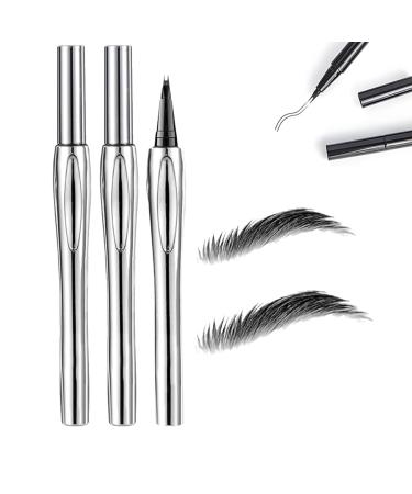 Cooklesa Eyebrow Two-Pronged Eyebrow Pencil Natural Waterproof Eyebrow Pen With Microfine Tip 2024 Upgraded Natural Brows Eyebrow Pen 3D Waterproof Microblading Eyebrow Pen (2pcs C)