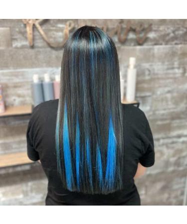 Magic Blue Hair Tinsel Extensions - 250 Strands Holographic Sparkle Glitter for Women - Synthetic Straight Hair Decoration - Buy Online on GoSupps.com