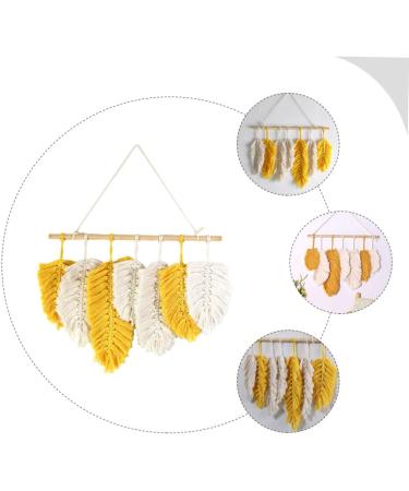 Zerodeko 1pc Wall Decoration Tapestry Wall Tapestry Macrame Hanging Tapestry Nature-inspired Decoration Hand Woven Tapestry Bedroom Background Macrame Wall Leaves Pendant Cotton - Buy Online on GoSupps.com