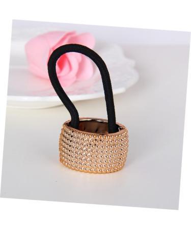 HONMEET Fashion Hair Bands for Womens Hair Goody Hair Ties Rhinestone Tail Hair Bands Ponytail Tie Womens Hair Accessories Punk Hair Tie Hair Ties for Women Ponytail Button Miss Girl - Buy Online on GoSupps.com