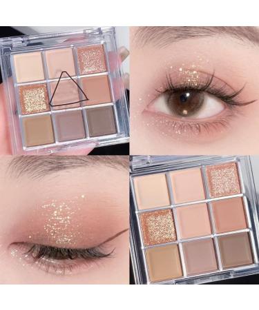 Kayswang Glitter Eyeshadow Palette - 9 Colors, Matte High Pigment, Long Lasting & Waterproof (Pink Grey) - Buy Online on GoSupps.com