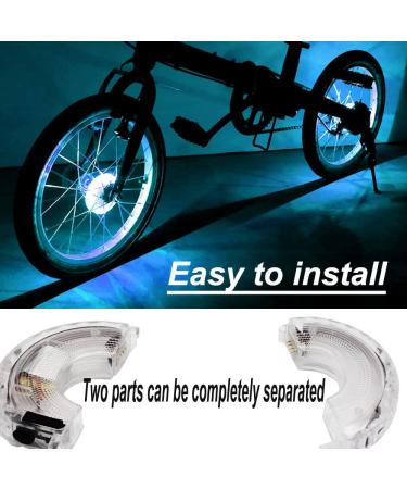 Solhice 2 Tire Rechargeable Bike Wheel Lights - Waterproof LED Cycling Spoke Lights for Night Riding - 7 Color Bicycle Decoration Light for Kids and Adults - Buy Online on GoSupps.com