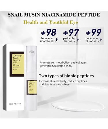 Eye Cream for Dark Circles and Puffy Eyes - Snail Peptide Energetic Eye Roll-On - Eye Bags Remover Eye Cream Anti aging - Under Eye Roller cream - Reduce Lines Wrinkles Puffiness and Dark Circles (1) - Buy Online on GoSupps.com