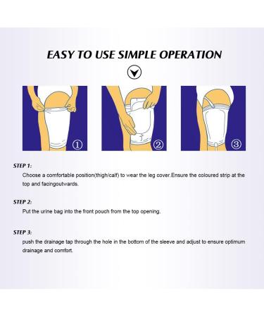 Foley Leg Bag Holder - 2Pcs Fabric Catheter Sleeve for Legs (L) | Elastic Calf Strap for Drainage Bags - Buy Online on GoSupps.com