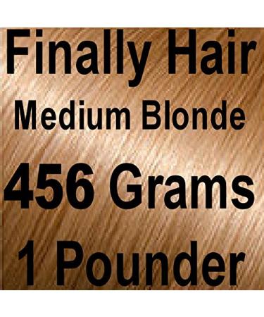 Medium Blonde Finally Hair Hair Fiber Refill 456 Grams Full Pounder for Hair Loss Concealing by Finally Hair (Light Medium Blonde)