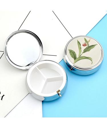 Travel Pill Box with Red Flowers - 3 Compartment Portable Pill Organizer for Purse & Pocket | Small Medicine Case for Easy Travel - Buy Online on GoSupps.com