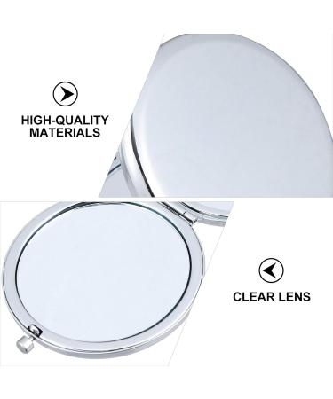 Portable Makeup Mirror Portable Beauty Mirror Compact Mirror Desktop Makeup Mirror Round Makeup Mirror Folding Mirror Travel Cosmetic Mirror Small Double Mirror Miss Metal - Buy Online on GoSupps.com