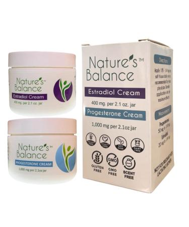 Nature's Balance - Non-GMO Bio-Identical Estrogen and Progesterone Cream - Free from Petrochemicals Preservatives Soy Artificial Fragrances - Made in The USA - Vegan Friendly 4.2 Ounce