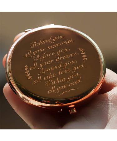 Travel Mirror in Rose Gold - Farewell & Graduation Gift for Her - Buy Online on GoSupps.com